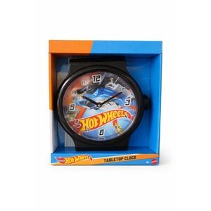 Hot Wheels Tabletop Clock Analog Kids Room‎ Decor New in Box